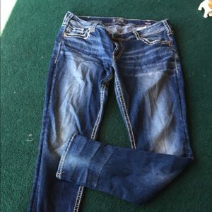 Silver Skinny jeans